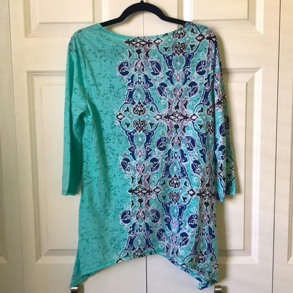 CHICO’S WEEKEND SHARK BITE TUNIC, SIZE 1 - Picture 2 of 2